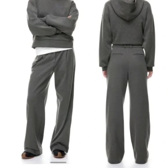 Babaton Gray Wide Leg Pants - Picture 2 of 10